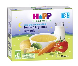 Soupe 6 Legumes Semoule Hipp Biologique